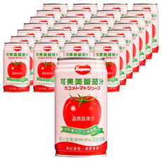 KAGOME 可果美 有鹽蕃茄汁, 24罐, 完熟蕃茄 台灣製造, 340ml, 48罐