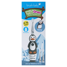 brush-baby 充電式聲波電動牙刷, 企鵝帕西, 0-10歲, 企鵝 帕西, 1支