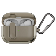 MAGEASY Odyssey 抗衝擊磁扣耳機殼,Airpods 4 金屬沙色 附金屬扣環, 金屬沙, 1個