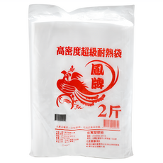 鳳牌 耐熱袋 2斤 27.5 x 38cm 超級耐熱袋 食品包裝袋 高密度耐熱袋 一次性耐熱袋, 1包