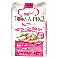TOMA-PRO 優格 成幼貓化毛高纖配方 雞肉+米 乾飼料, 雞肉 + 米, 3kg, 1袋