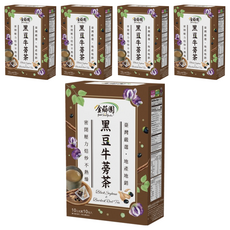薌園 黑豆牛蒡茶, 青仁黑豆, 黃金比例調配, 不含咖啡因, 10g, 10包, 5盒