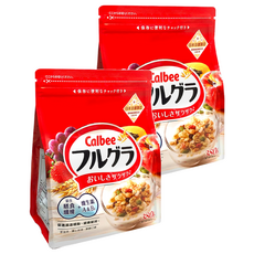 Calbee 卡樂比 Frugra 富果樂 水果麥片，含膳食纖維及維生素 A、B1，日本京都製造, 380g, 2包