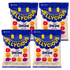 LOTTE 樂天 綜合水果QQ糖, Q彈有勁 酸甜美味, 70g, 4包