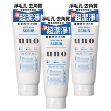 uno 新淨洗顏乳, 130g, 3條