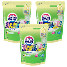 Haiter 新奇潔艷漂白水補充包，高效去漬增艷, 1.6L, 3包