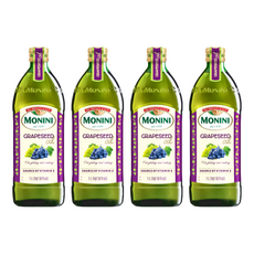 MONINI Oils 莫尼尼葡萄籽油4瓶裝，1L/瓶，義大利原裝進口，富含維生素E，適合煎炒炸, 4瓶