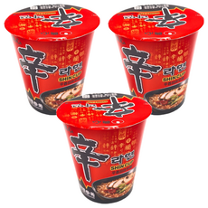 NONGSHIM 農心 辛拉麵 辛香菇味 杯麵 68g, 3入
