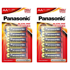 Panasonic 大電流鹼性電池3號, 12顆, 2組