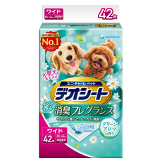 unicharm pet Deo sheet 消臭大師 狗尿墊 森林香 寬型 60x44cm 42枚, 60*44cm, 42片, 1包