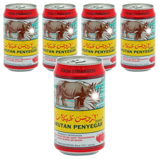 LARUTAN CAP KAKI TIGA 草莓清涼水, 草莓味清涼飲料, 320ml, 5罐