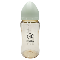 Simba 小獅王辛巴 蘊蜜鉑金PPSU寬口防脹氣奶瓶 全齡適用, 綠沐, 270ml, 1個