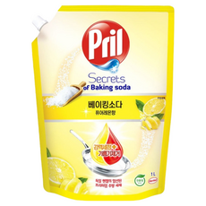 Pril 淨麗 小蘇打高效洗碗精檸檬 補充包 1000ml, 1L, 1包