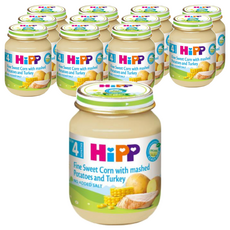 HiPP 喜寶 有機玉米馬鈴薯火雞全餐，4個月以上寶寶適用, 125g, 12罐