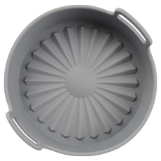 Air Friend 矽膠3L氣炸鍋專用烘培籃, 19cm, 灰色, 1個