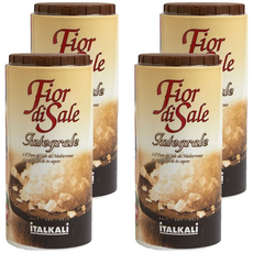iTALKALi 義大利 鹽之花，提升料理美味層次，傳統工藝製作，保留天然鹽味和微量元素, 500g, 4罐