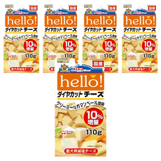 DoggyMan 多格漫 犬用Hello角切塊 零食, 起司, 110g, 5包
