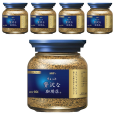 AGF 微奢華咖啡店 香醇咖啡罐 藍金, 80g, 5罐