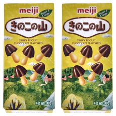 meiji 明治 香菇造型餅乾 巧克力口味, 40g, 2盒