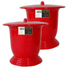 HOUSE 好室喵 特大紅色便器，圓徑280x高300mm，容量7L，耐重80kg, 紅色, 2個