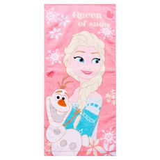 ONEDER 旺達棉品 冰雪奇緣艾莎雪寶童巾 54 x 27cm 柔軟吸水, 艾莎與雪寶, 1條