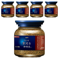 AGF 微奢華咖啡店 華麗醇厚咖啡, 80g, 5罐