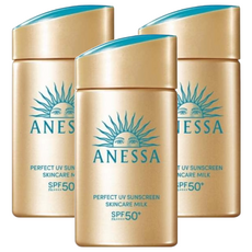 ANESSA 安耐曬 金鑽高效防曬露NA 5X版, 全方位UV防護 清爽乳液 SPF50+, 60ml, 3瓶