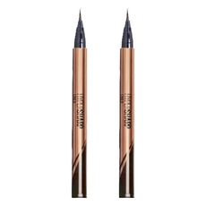 MAYBELLINE 媚比琳 超激細抗暈眼線液抗手震版, 0.01mm抗手震筆尖, 全天候持久顯色, 防水抗暈染, 深邃棕, 2支