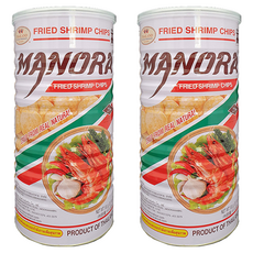 MANORA 瑪努拉 泰國蝦片, 90g, 2罐