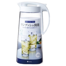 ASVEL 可立臥冷水壺, 2.1L, 可立臥放置, 旋轉壺蓋, 方便手握拿, 1個