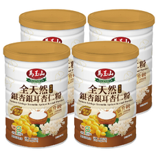 馬玉山 全天然銀杏銀耳杏仁粉, 優質堅果與穀物, 無添加蔗糖, 新升級, 400g, 4罐