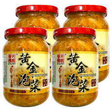 譽方媽媽 黃金泡菜, 直接食用辣脆爽口 開胃最佳良品, 360g, 4罐