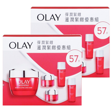 OLAY 歐蕾 滋潤緊緻優惠組 護膚霜50g + 護膚霜14g x 2 + 精華水18ml x 2, 2組