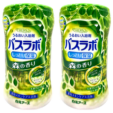 Hakugen Earth 白元 HERS碳酸溫泉入浴劑，森林浴香，含保濕成分玻尿酸, 540g, 2罐