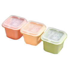 食品級矽膠DIY自製冰塊模具 Set 6, 46入, 5.5 x 5cm, 黃 + 綠 + 橘色, 1組