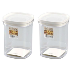 INOMATA 食品密封罐 520ml 白蓋 2入組, 2個, 單品