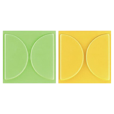 PMU 必美優 EVA 3D防撞壁貼 半圓, 顏色亮麗 台灣製造, 30 x 30 x 1cm, 綠色 + 黃色, 1包