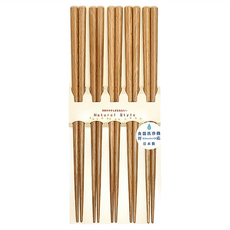 田中箸店 天然木耐熱筷 Set 5件組, 天然木(若狹塗漆) 可洗碗機洗 日本製, 自然色, 1組