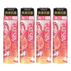 GATSBy 冰漩爽身噴霧 冰涼蜜桃, 216ml, 4瓶