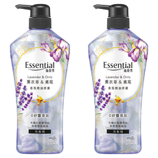 Essential 逸萱秀 香氛精油修護洗髮精，薰衣草&鳶尾，0矽靈水感配方, 700ml, 2瓶