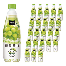 Minute Maid 美粒果 零加糖葡萄蘇打, 果汁加氣泡 清新怡人, 500ml, 24瓶