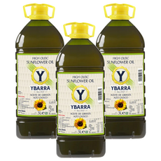 YBARRA 小清新葵花油, 3公升, 100%高油酸葵花籽油, 西班牙產, 3L, 3桶