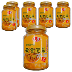 大榮 黃金泡菜, 清香、開胃、爽口, 豐富活性乳酸菌, 360g, 6罐