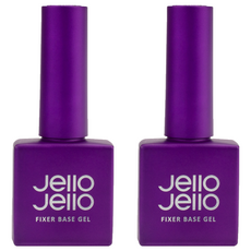 Jello Jello 定型底層凝膠，強化固定力，平均維持四周以上，維持美甲的樣貌, 透明, 10ml, 2瓶