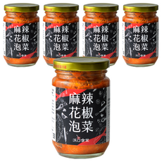 扒扒飯 麻辣花椒泡菜, 酸麻辣開胃, 260g, 5罐