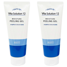 JIGOTT 維他命B8 Vita Solution 12 保濕去角質凝膠, 臉部清潔, 給予肌膚活力, 補水保濕, 180ml, 2條