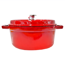 Staub 圓形鑄鐵鍋 24cm 櫻桃紅, 1個