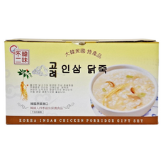 韓味不二 高麗人蔘雞粥禮盒，韓國進口，營養美味，隔水加熱即食, 2.8kg, 1盒