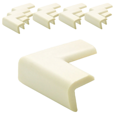 aguard L型泡棉防撞角 高級款 10入組 - 桌角防撞套, 66 x 31 x 12mm, 象牙白, 10個