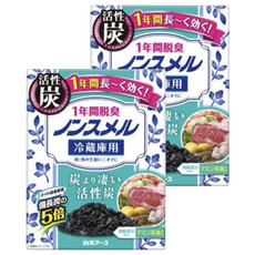 興家安速 Nonsmel冰箱脫臭劑 冷藏室用，活性炭1年間脱臭, 2個